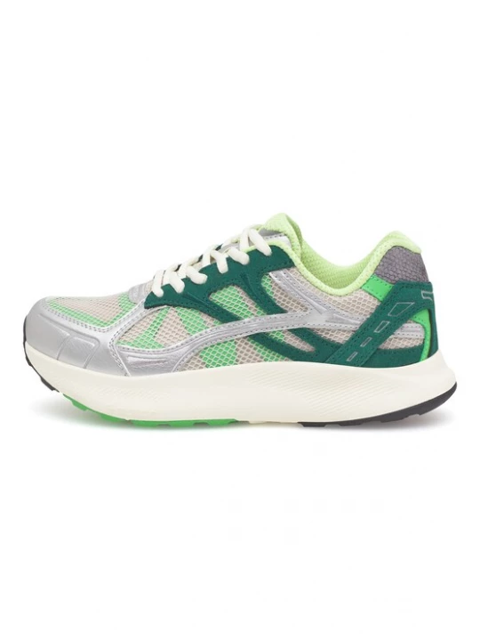 Foto van product WODEN Sneakers laag 'Freja S' lichtgrijs / groen / spar
