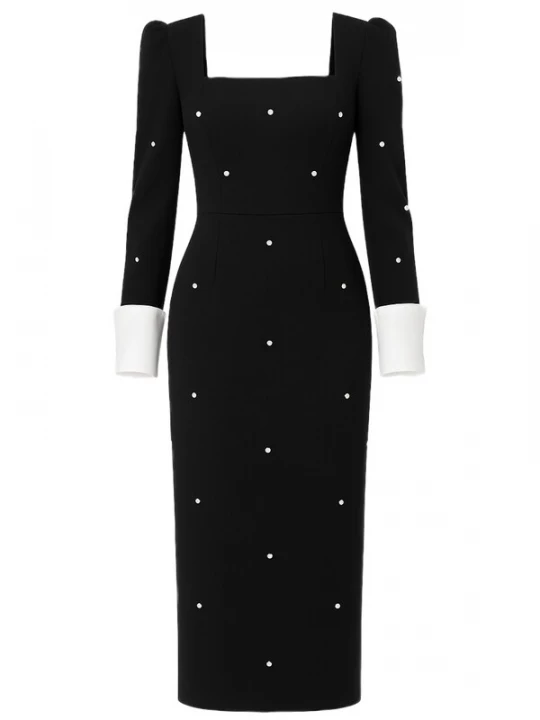 Foto van product WOMAN VISION Jurk zwart / parelwit