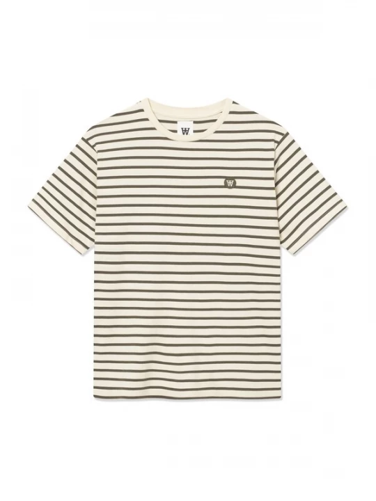 Foto van product WOOD WOOD Shirt 'WWAce' lichtbeige / olijfgroen