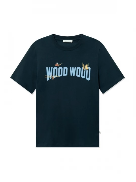 Foto van product WOOD WOOD Shirt 'WWBobby' nachtblauw / lichtblauw / geel / rosa / zwart