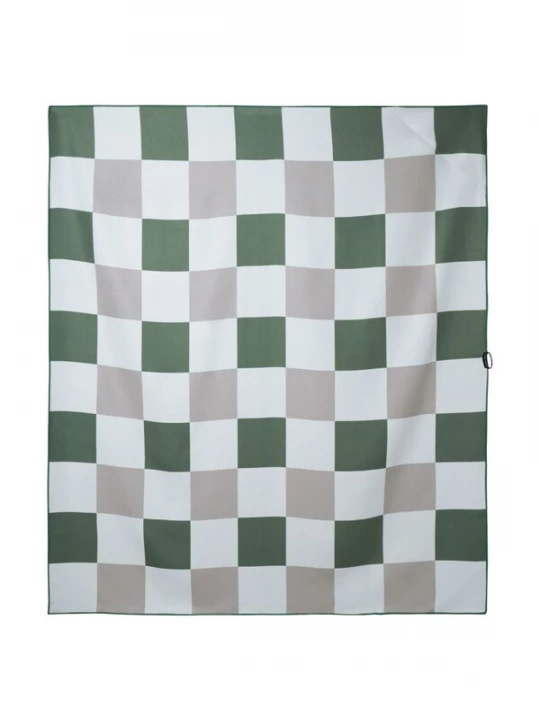 Foto van product woodsandwaves Strandlaken 'Olive Check XXL' gemengde kleuren