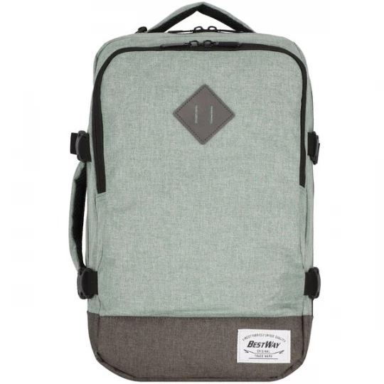 Foto van product Worldpack Rugzak 'Cabin' sepia / pastelgroen / zwart