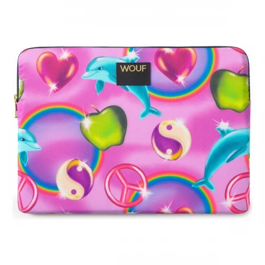 Foto van product Wouf Laptoptas 'Daily' blauw / appel / pink / magenta