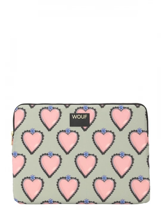 Foto van product Wouf Laptoptas 'Daily' blauw / pastelgroen / zalm roze / zwart