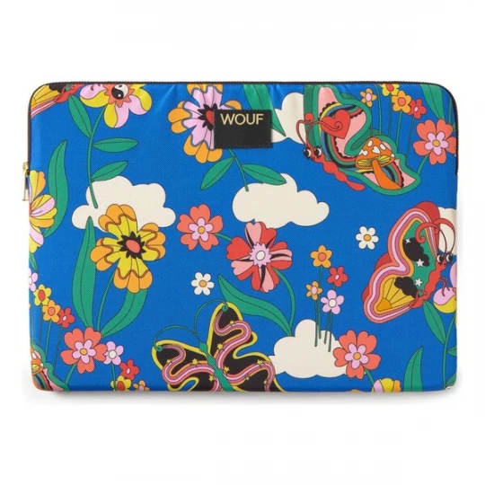 Foto van product Wouf Laptoptas 'Daily' crème / blauw / jade groen / oranje