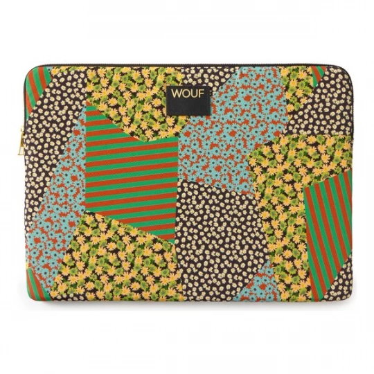 Foto van product Wouf Laptoptas 'Daily' geel / groen / knalrood