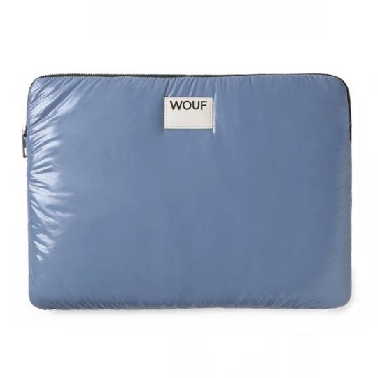 Foto van product Wouf Laptoptas 'Glossy' duifblauw / zwart / wit