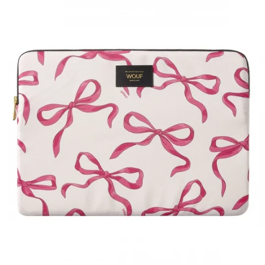 Foto van product Wouf Laptoptas pink / wit