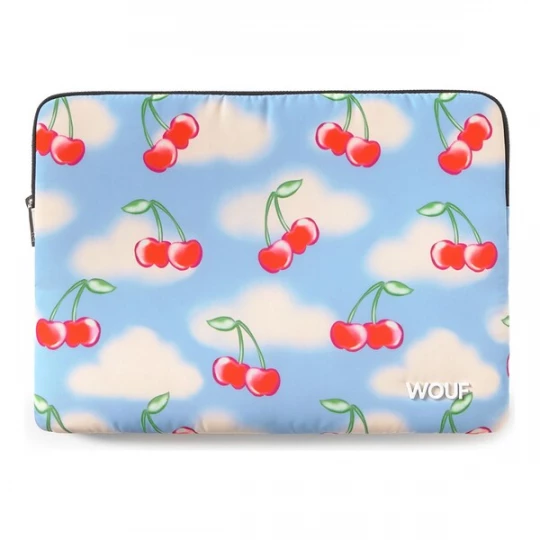 Foto van product Wouf Laptoptas 'Studio' lichtbeige / lichtblauw / groen / rood