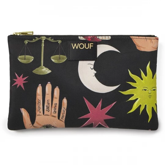 Foto van product Wouf Make up tas 'Daily' geel / pink / zwart / wit