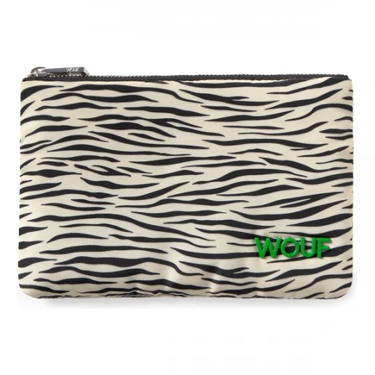 Foto van product Wouf Make up tas 'Studio' ecru / grasgroen / zwart