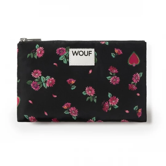 Foto van product Wouf Make up tas 'Studio' pastelgroen / lichtroze / zwart