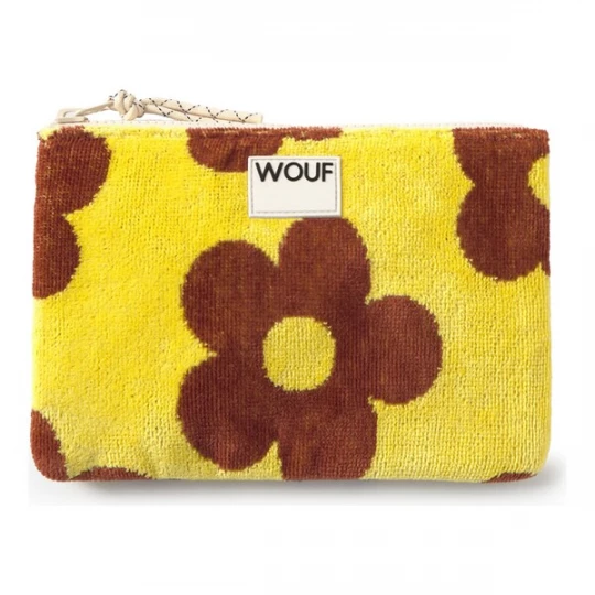 Foto van product Wouf Make up tas 'Terry' bruin / geel