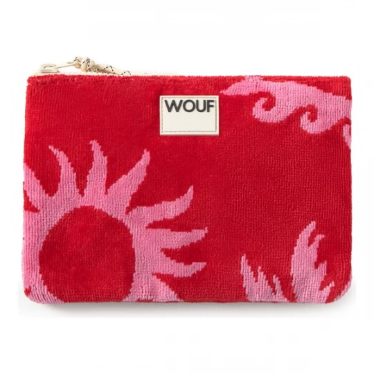 Foto van product Wouf Make up tas 'Terry' pink / rood