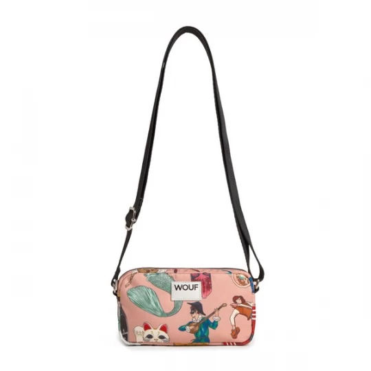 Foto van product Wouf Schoudertas 'Daily' blauw / riet / rosé / rood
