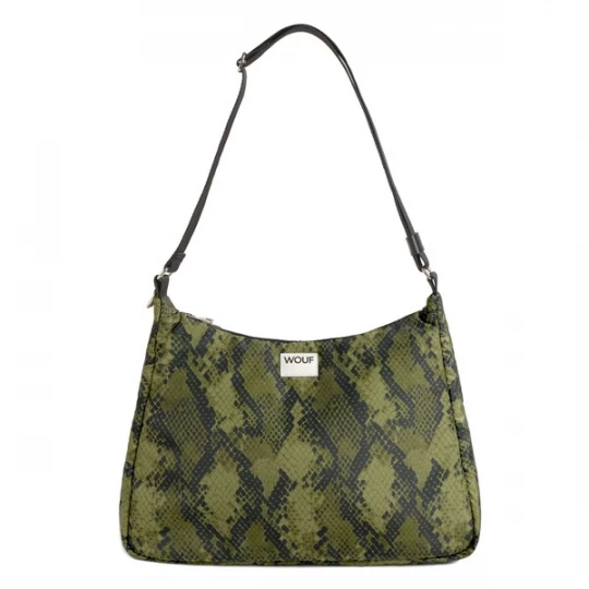 Foto van product Wouf Shopper 'Studio' olijfgroen / zwart / wit