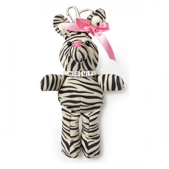 Foto van product Wouf Sleutelhanger pink / zwart / wit