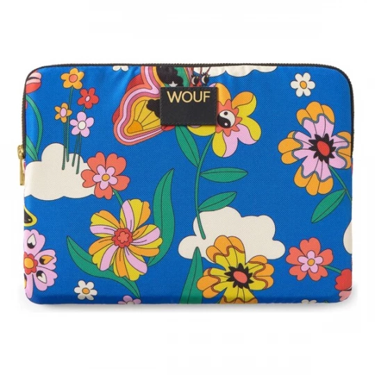 Foto van product Wouf Tablethoes 'Daily' blauw / citroen / smaragd / zwart