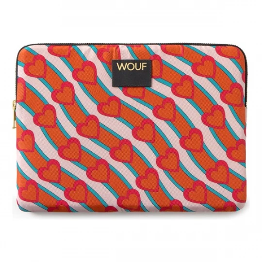 Foto van product Wouf Tablethoes 'Daily' cyaan blauw / donkeroranje / rosa / roestrood