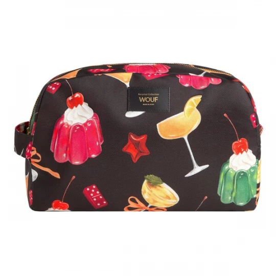 Foto van product Wouf Toilettas chocoladebruin / geel / groen / rood / wit