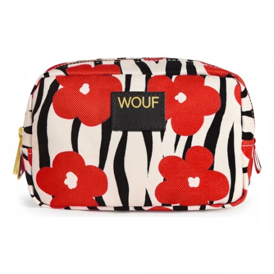 Foto van product Wouf Toilettas 'Daily' crème / rood / zwart