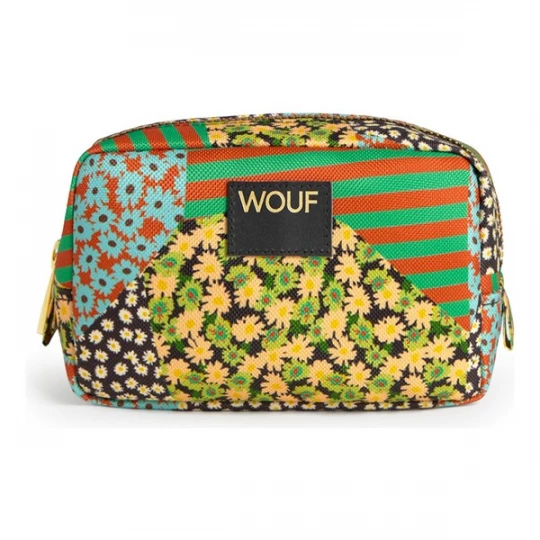 Foto van product Wouf Toilettas 'Daily' lichtblauw / geel / groen / oranje