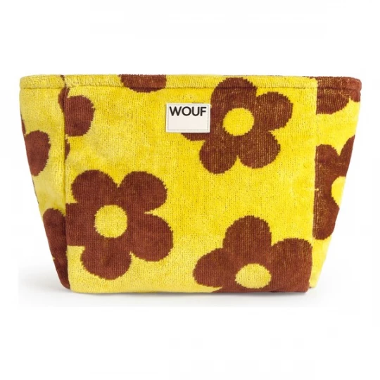Foto van product Wouf Toilettas 'Terry' bruin / geel
