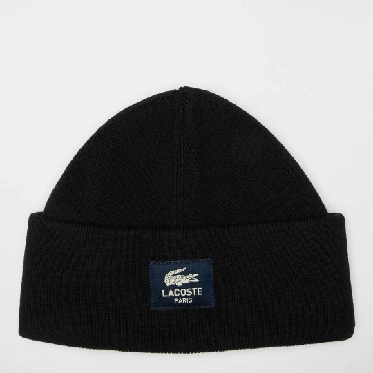 Foto van product Woven Label Beanie Lacoste zwart