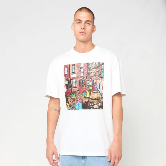 Foto van product Woven Signature Collaboration Oversized T-Shirt Karl Kani wit