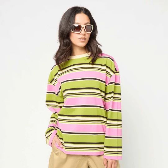 Foto van product Woven Signature Stripe Oversized Longsleeve Karl Kani