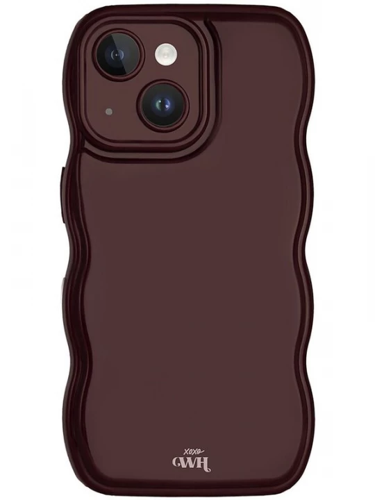 Foto van product xoxoWildhearts Smartphonehoesje 'Glossy Wavy' bourgogne