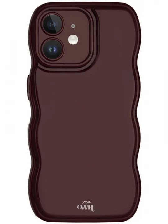 Foto van product xoxoWildhearts Smartphonehoesje 'Glossy Wavy' bourgogne