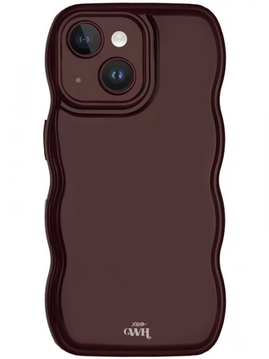 Foto van product xoxoWildhearts Smartphonehoesje 'Glossy Wavy' bourgogne
