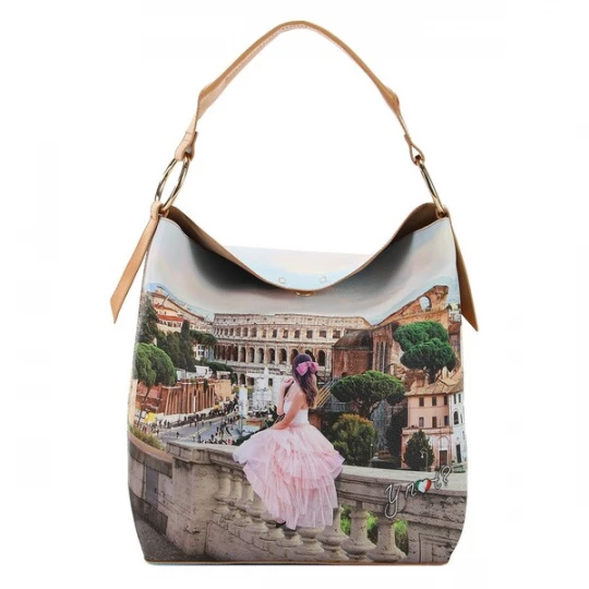 Foto van product Y Not? Schoudertas 'Yesbag' taupe