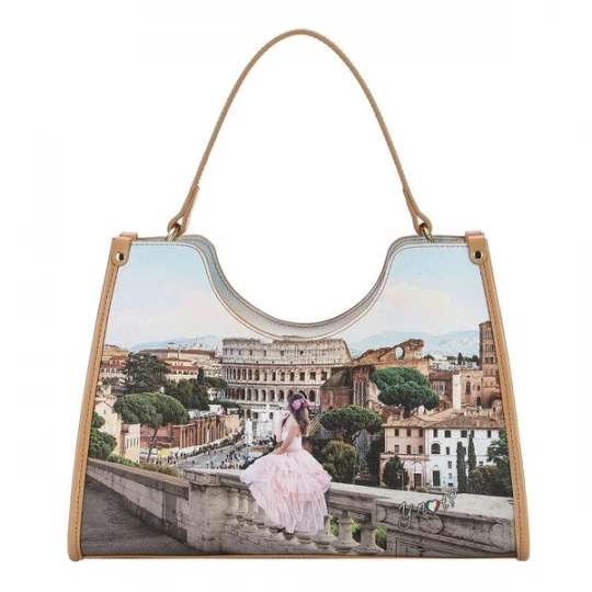 Foto van product Y Not? Shopper 'Yesbag' bruin / gemengde kleuren