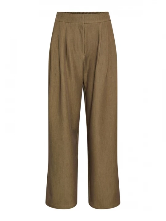 Foto van product YAS Bandplooibroek 'YASDakota' taupe