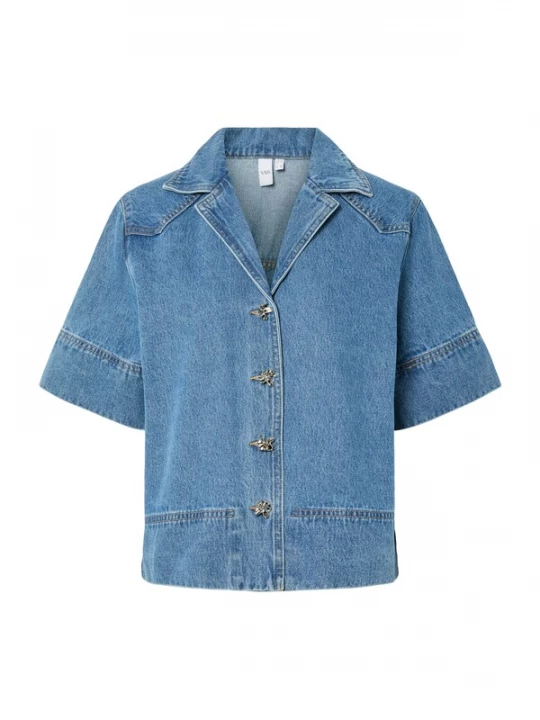 Foto van product YAS Blouse 'YASCECI' blauw denim