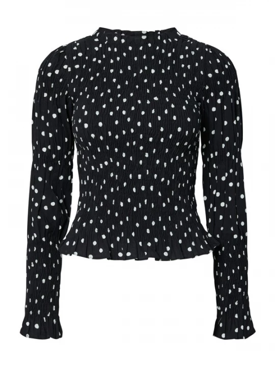 Foto van product YAS Blouse 'YASCHEMMA' zwart / wit