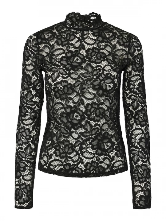 Foto van product YAS Blouse 'YASLacey' zwart