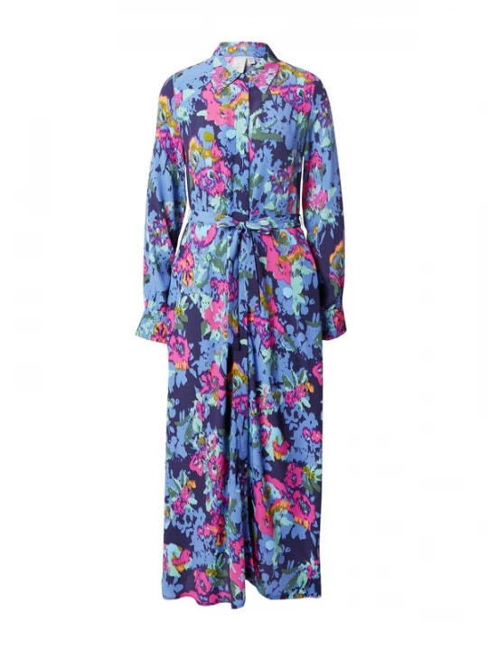 Foto van product YAS Blousejurk 'YASFima' marine / mintgroen / lila / pitaja roze