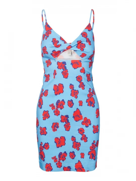 Foto van product YAS Jurk 'NELLIE' navy / lichtblauw / rood