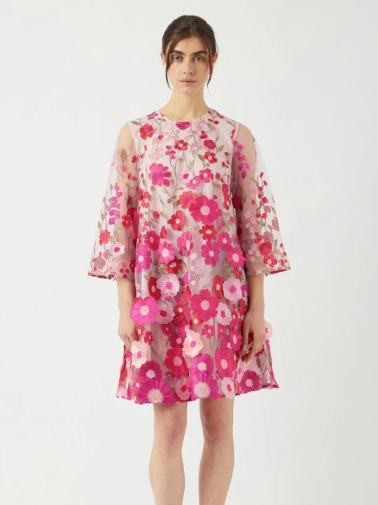 Foto van product YAS Jurk olijfgroen / pastellila / pink / rood
