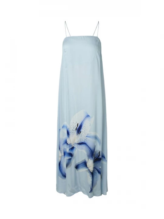 Foto van product YAS Jurk 'YASLILLIAN' navy / lichtblauw / zwart / wit