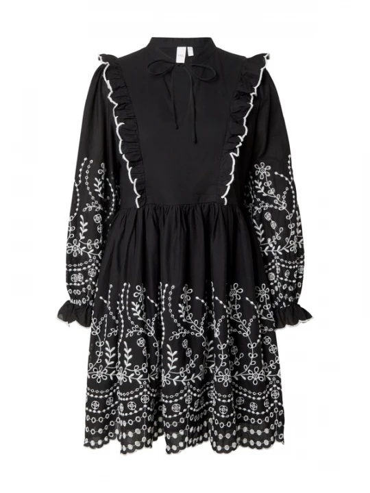 Foto van product YAS Jurk 'YASLUMA' zwart / wit