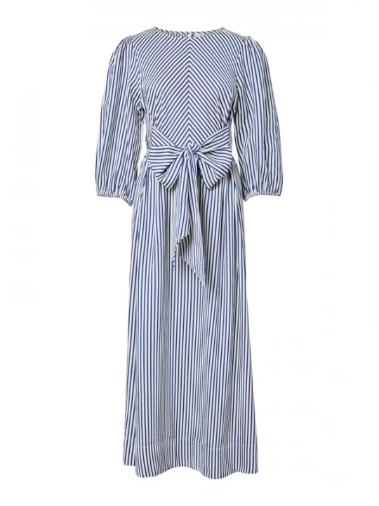 Foto van product YAS Jurk 'YASYLVI' ecru / blauw