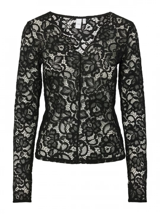 Foto van product YAS Shirt 'YASLacey' zwart