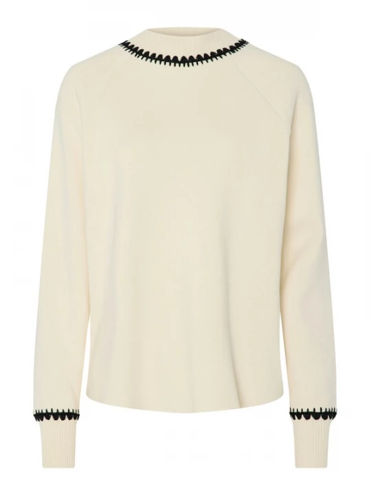 Foto van product YAS Trui 'YASATHENO' beige / zwart