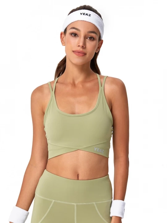 Foto van product YEAZ Sporttop 'Classy' grijs / lichtgroen