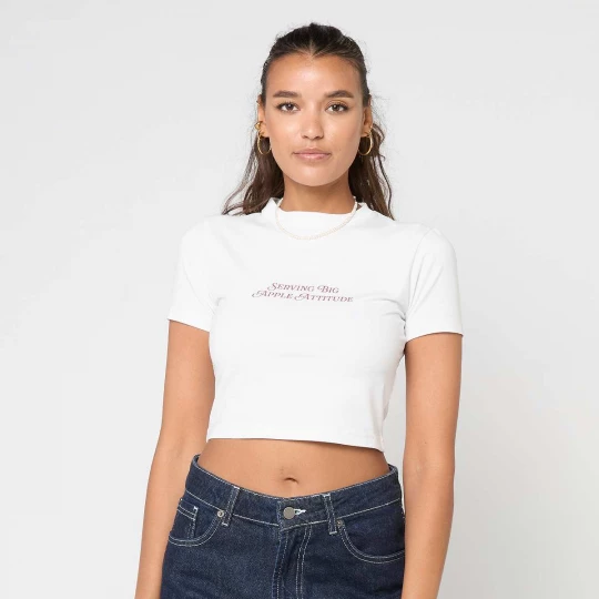 Foto van product Yelene Cropped Baby Tee Pegador wit