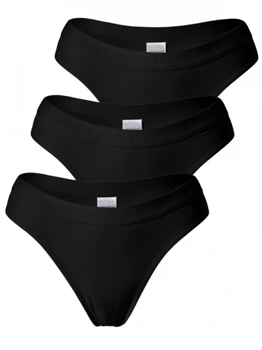 Foto van product Yenita String ' Damen Tanga mit elastischem Logobund ' zwart